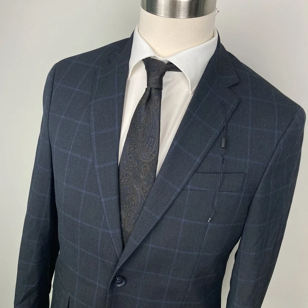 Kenneth Cole Reaction Slim-Fit‎ Stretch Suit Separate Jacket Size 38R E081212